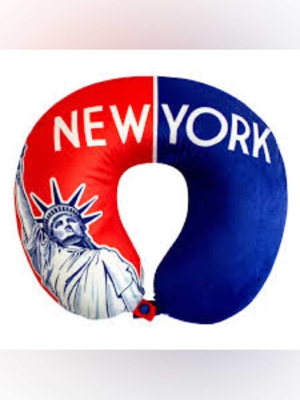 NEW YORK Red & Navy memory foam Travel Neck Pillow